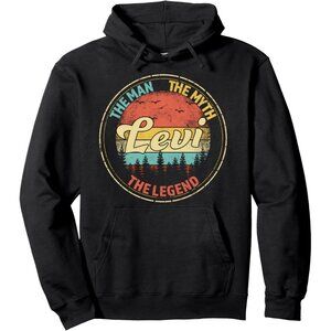 Levi The Man The Myth The Legend Men Personalized Name Pullover Hoodie